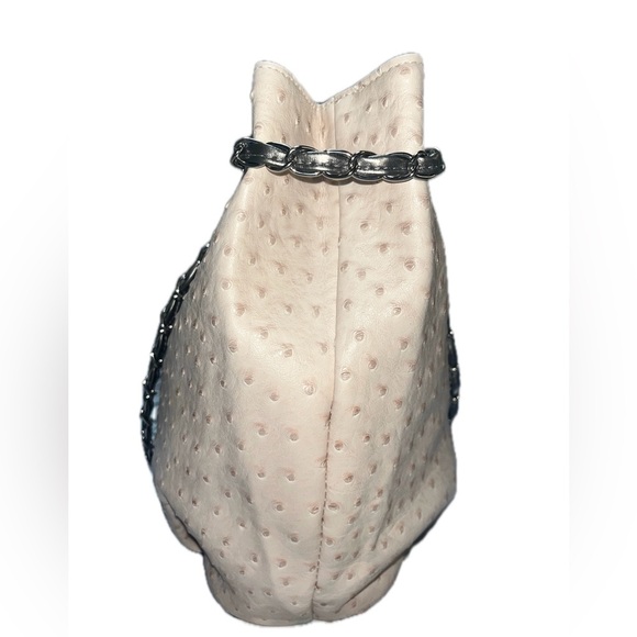 Laila Bags From Disney World Reversible Blush Ostrich/Silver-Gray Metallic Bag - Picture 2 of 9